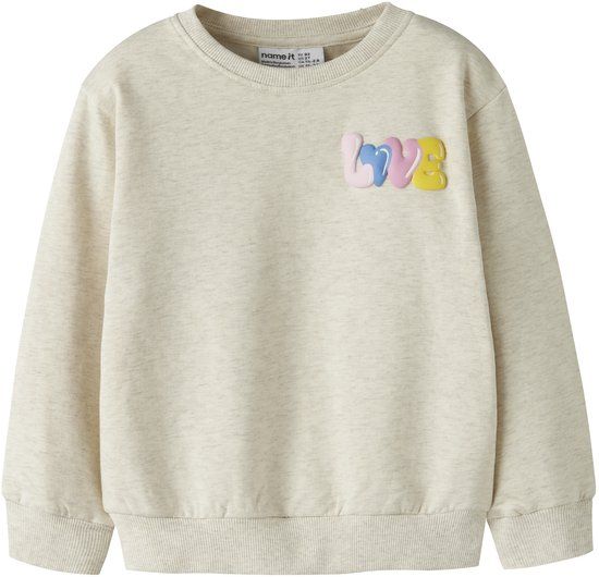 NAME IT - NMFLUKA LS NREG SWEAT BRU - Meisjes - Sweaters - Maat 92 - Peyote Melange