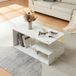 en.casa Salontafel Haarlem rechthoekig marmerlook wit 90x50x41 cm