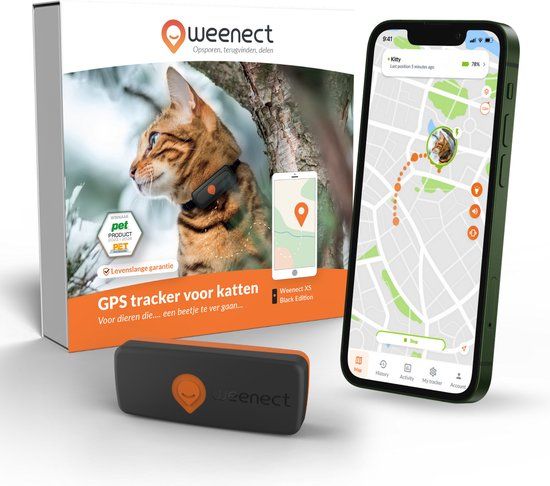 Weenect XS PET GPS-tracker Zwart