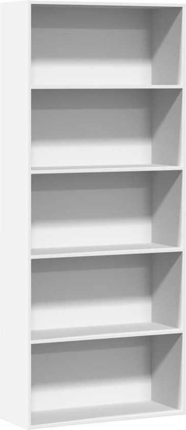 vidaXL Boekenkast 80x30x189 cm Bewerkt Hout Wit