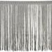 Chainette Fringe P-7045 100% polyester, franjes, 15,2 cm, 9,1 m, zilver