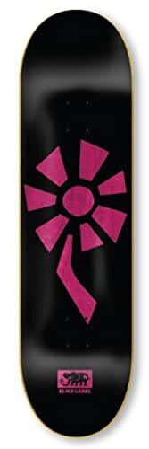 Black Label Flower Power Skateboard Deck 8.25 x 32.12 Zwart/Roze