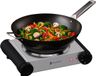 KitchenBrothers Elektrische Kookplaat - 1 Pits - Vrijstaand - 1500W - RVS/Zwart