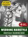 Wedding Hairstyle Coloring Book: Grayscale Coloring Book for Adults