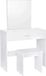 Wan GmbH Table de maquillage - Coiffeuse 3-en-1 - Avec miroir - Avec tabouret - Commode - Coiffeuse de luxe - Chambre à coucher - Look moderne - Blanc
