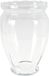 H&S Collection - Bloemen vaas - glas - transparant - D21 x H35 cm