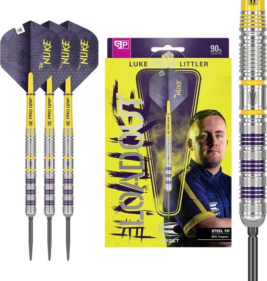 Target Darts Luke Littler Loadout Steel Tip Swiss Point Darts 24G | Steel Tip Dart Set