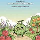 Die neugierige Wassermelone: Geschichte & Malbuch: Für Erwachsene & Kinder – 36 Ausmalbilder (21.59 x 21.59 cm) – Die Welt von Mela zum Ausmalen & Entdecken