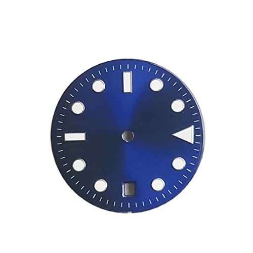 Youngran 28.5 / 29mm Blue Luminous 4-PIN Letterlijke horlogeknop Compatibel for Swiss 2824/2836/2813 Beweging leisurely (Color : Blue 29mm)