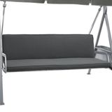 Beautissu Loft HS Set á 2x zitkussens - tuinbank kussen voor schommelbank 180 x 50 x 6cm – schommelstoel kussens grijs