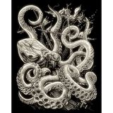 Royal & Langnickel - Krasplaat octopus, Glow in the Dark, krasplaten voor kinderen en volwassenen, met kraspen en sjabloon