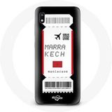 Maniacase Etui voor Samsung Galaxy A10 Air ticket Marrakech Marokko