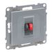 Legrand SEANO luidsprekeraansluiting 1-voudig met veerklemmen (rood/zwart) aluminium gelakt 765276