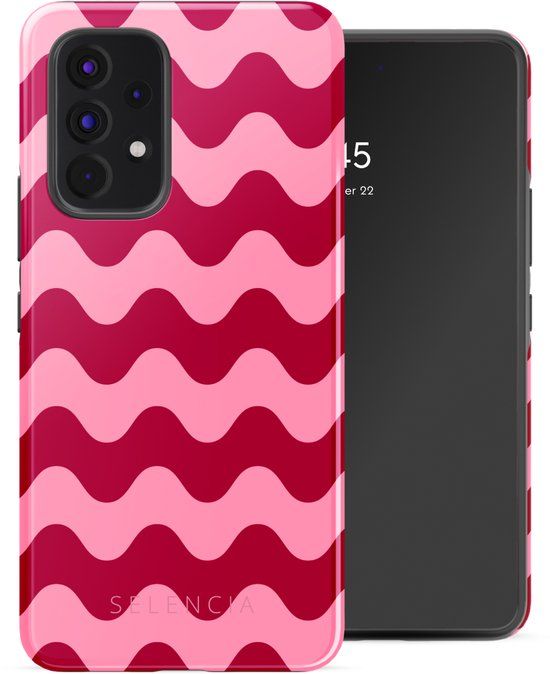 Selencia Hoesje - Geschikt voor Samsung Galaxy A53 - Backcover - Wave Vibes Lipstick