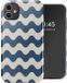 Selencia Coque - Convient pour Apple iPhone 11 - Housse arrière - Wave Vibes Classic Blue