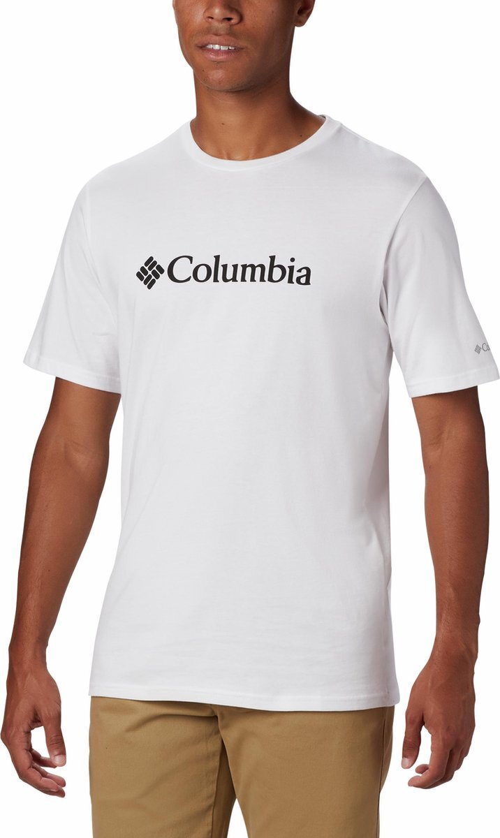 Columbia Outdoorshirt Csc Basic Logo Short Sleeve Heren - White - Maat XL