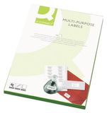 Q-Connect KF26056 multifunctionele etiketten, 199,6 x 143,5 mm, 2 stuks per A4-vel, wit, 100 stuks