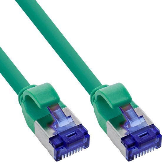 InLine SFTP CAT6a slimline flexibele netwerkkabel | TPE LSZH | groen | 5 meter