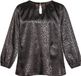 faina Blouse Dames Zwart Polyester Dierenprint V-hals Lange Mouw Loose Fit