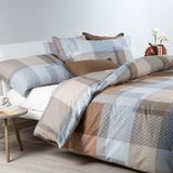Caleffi Beddengoedset voor tweepersoonsbed Teck Taupe van katoen - 75148