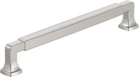 Amerock Stature 7-9/16 inch (192mm) Center-to-Center Satin Nickel Cabinet Pull, BP55510G10