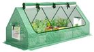Petite serre de jardin 240x90x90 cm Cadre en acier Film PE/PP 3 fenêtres Vert