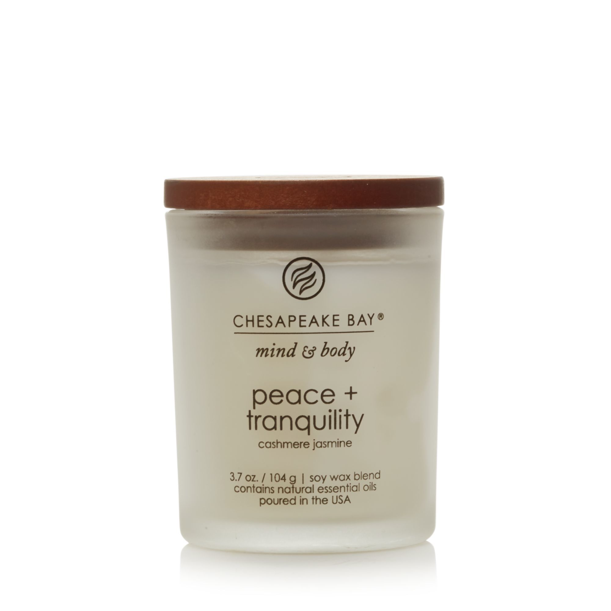 Chesapeake Bay Peace & Tranquility Candle Round White 1 pc