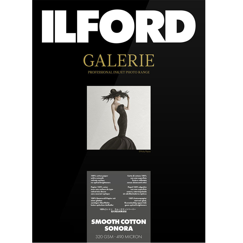 ILFORD Papier Ilford Galerie Smooth Cotton Sonora 320g A3+ 25 vel