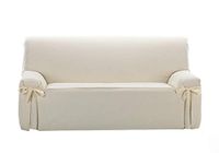 Martina Home Capri Bank Cover Bows, Ecru, 2 Zitplaatsen