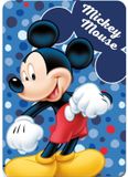 Disney Mickey Mickey Mouse Dots Fleece deken 100 x 140 cm Blauw