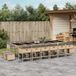 Maison Exclusive - Ensemble de jardin extérieur, 17 pièces, avec coussins, mélange de couleur beige, en polyrotin