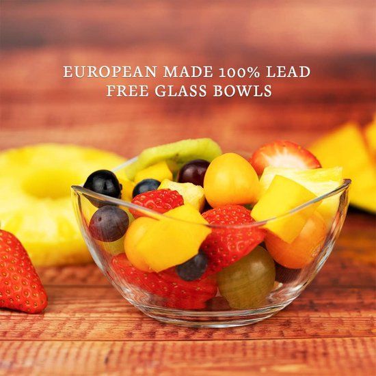 NORDIC SCHILLER Glas Dessertschalen Set 12 - 310ml - Dessertgläser - Stabelbare Glasschalen