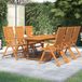 Prolenta Maison Exclusive - Ensemble à manger de jardin 7 pcs Bois d'acacia massif 150-200 cm