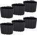 Merkloos KOTARBAU® Bloembak voor Balkon met Houder - Balkon Plantenbak 20x14x13 cm 6 Stuks - Antraciet