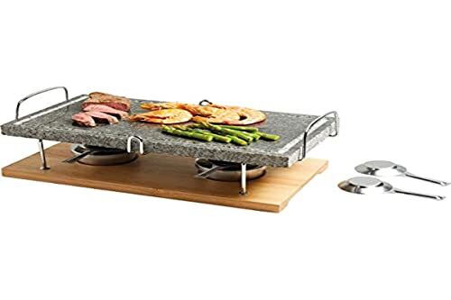 Kitchen Craft Artesà natuursteen grillplaat in geschenkdoos, marmer, 41,5 x 22 x 15 cm