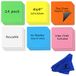 Set met droogwismagneten, set van 24 stuks, 10 x 10 cm, magnetische planningspads voor whiteboard, etiketten - kleine whiteboardmagneetstrips, naamlabels voor thuis, kantoor en klaslokaal