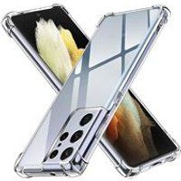Phonillico® Case voor Samsung Galaxy S21 Ultra - Schokbestendige bescherming Zachte siliconen Transparant