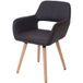 Générique Eetkamerstoel HWC-A50 II, keukenstoel, retro jaren 50 design ~ kunstleer, bruin, lichtgekleurde poten