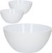 PlasticForte bols/petits bols blancs - 750 ml - 3x - pour servir petit-déjeuner/desserts/snacks/sauces - plastique