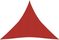 vidaXL Zonnezeil 160 g/m² 4x4x4 m HDPE Rood