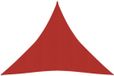 vidaXL Zonnezeil 160 g/m² 4x4x4 m HDPE Rood
