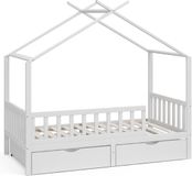 Vitalispa Franka Lit pour enfant – 80x160 cm avec 2 tiroirs Blanc