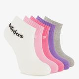 Adidas 5-pack sokken roze - Maat 28/30