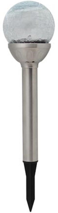 Velleman Perel Tuinlamp Solar 34 X 8 Cm Rvs Zilver/wit