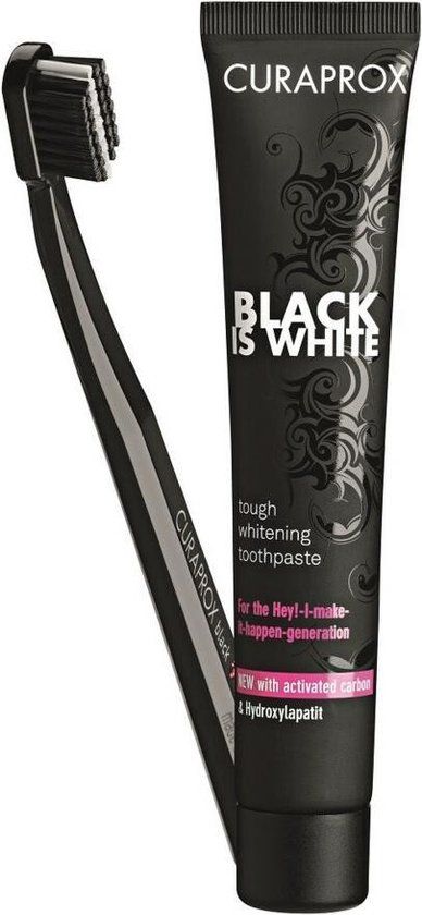 Curaprox Black is White set Tandenborstel + Tandpasta 90ml