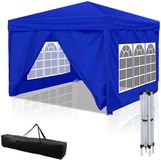 Merkloos Partytent 3x3m Easy-up Partytent Blauw
