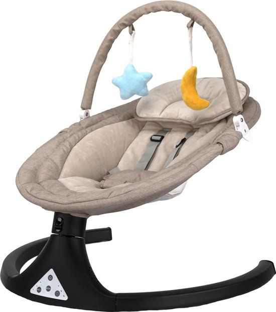 Novi Baby® Nola Babyswing Wipstoel - Schommelstoel - Beige - Met muziekfunctie