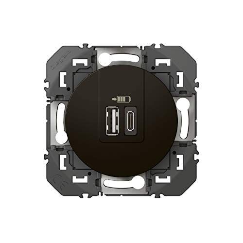 LEGRAND LEG95288 Dooxie USB-oplader met 2 USB-poorten, A 15 W, zwart