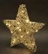 Led-decoratieve lamp met leds, warmwit, zilver, lichtster van metaal met timerfunctie, werkt op batterijen, 45 cm groot, winter- en kerstdecoratie, kerstster, verlichting, sterlamp, goud, klein