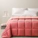 Caleffi - Modern winterdekbed, verbeterd comfort, 100% polyester microvezel, stijl geschikt voor slaapkamer, geweldig cadeau, roze, klein eenpersoonsbed